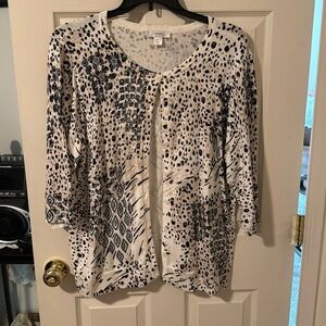 3/4 length sleeves cardigan cotton